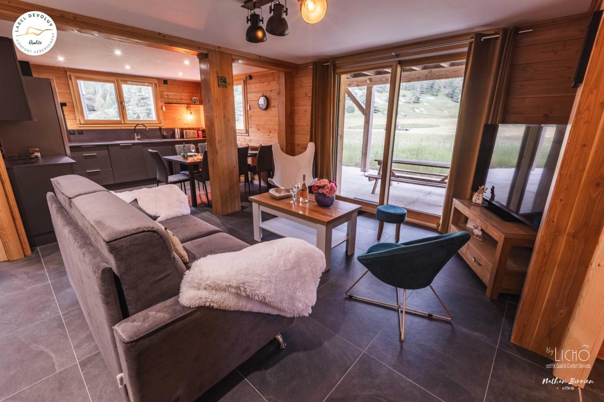 Appartement Lumineux Neuf Dans Bas De Chalet Le Douglas La Joue du Loup Dış mekan fotoğraf